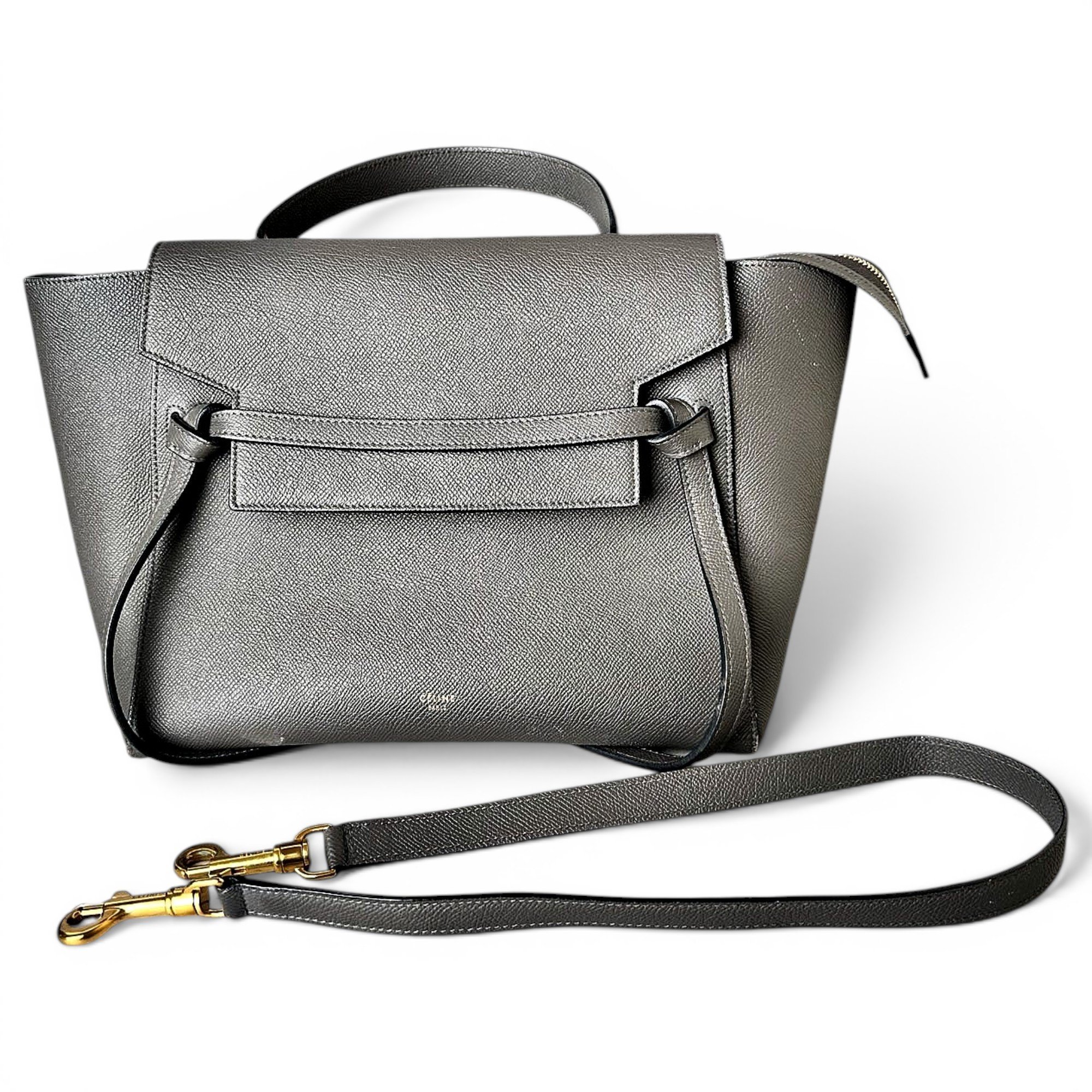 Belt leather handbag