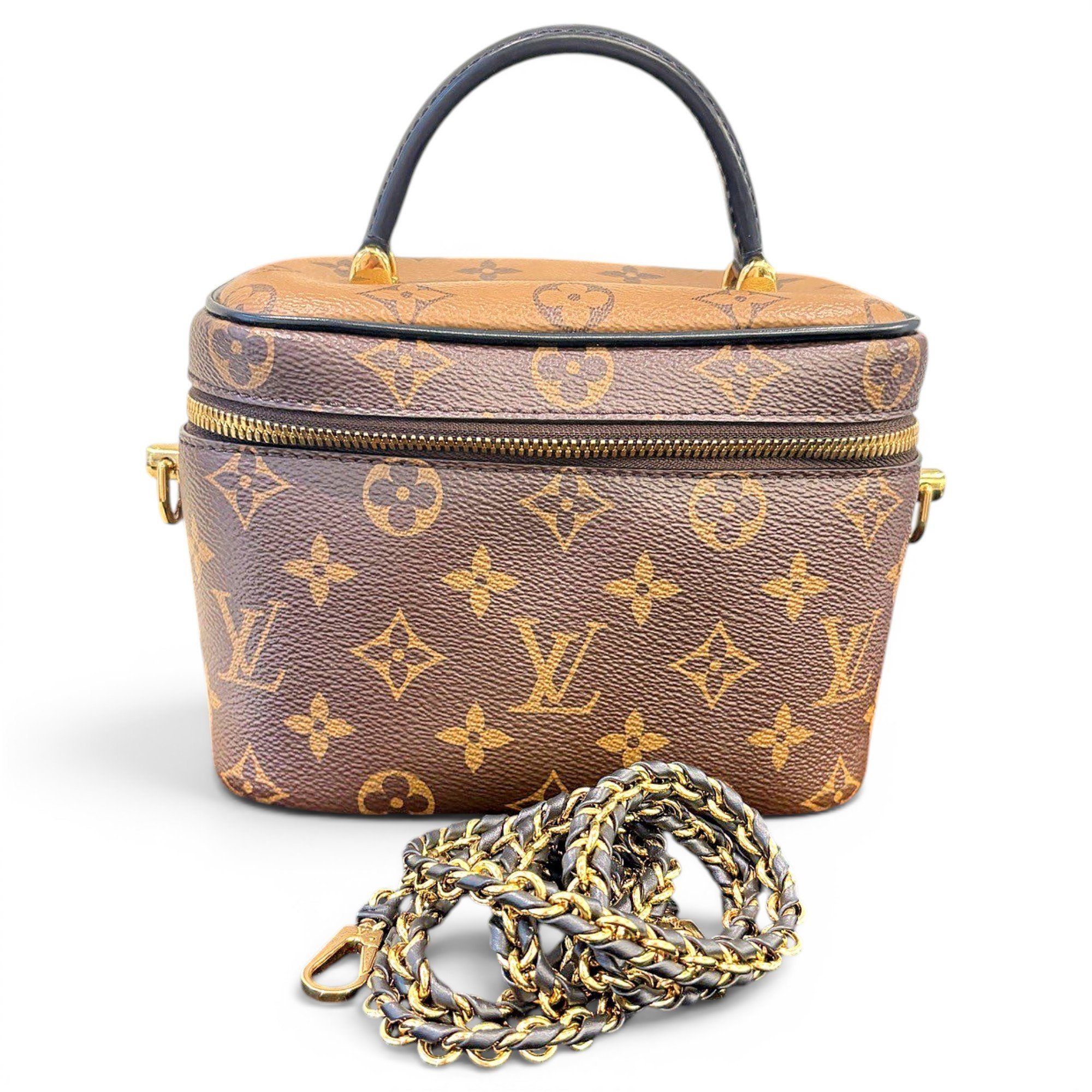 Vanity leather handbag