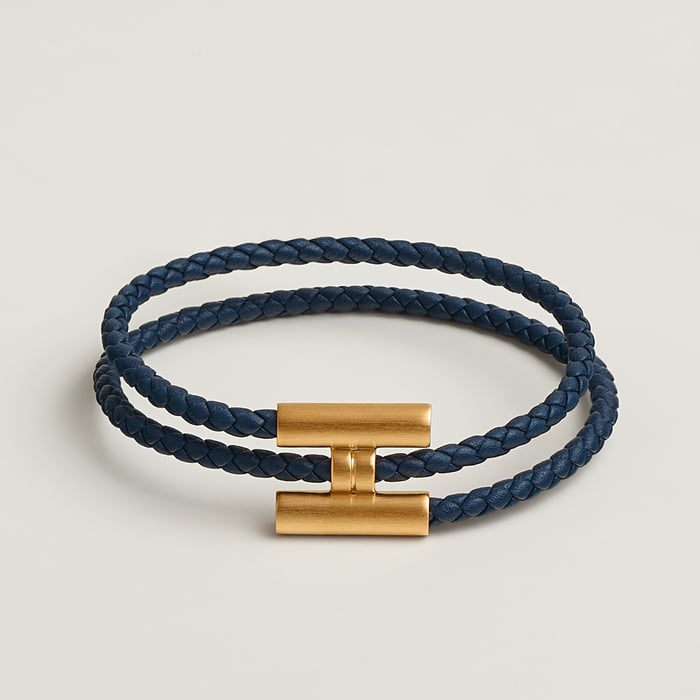 Navy Tournis Tresse Bracelet