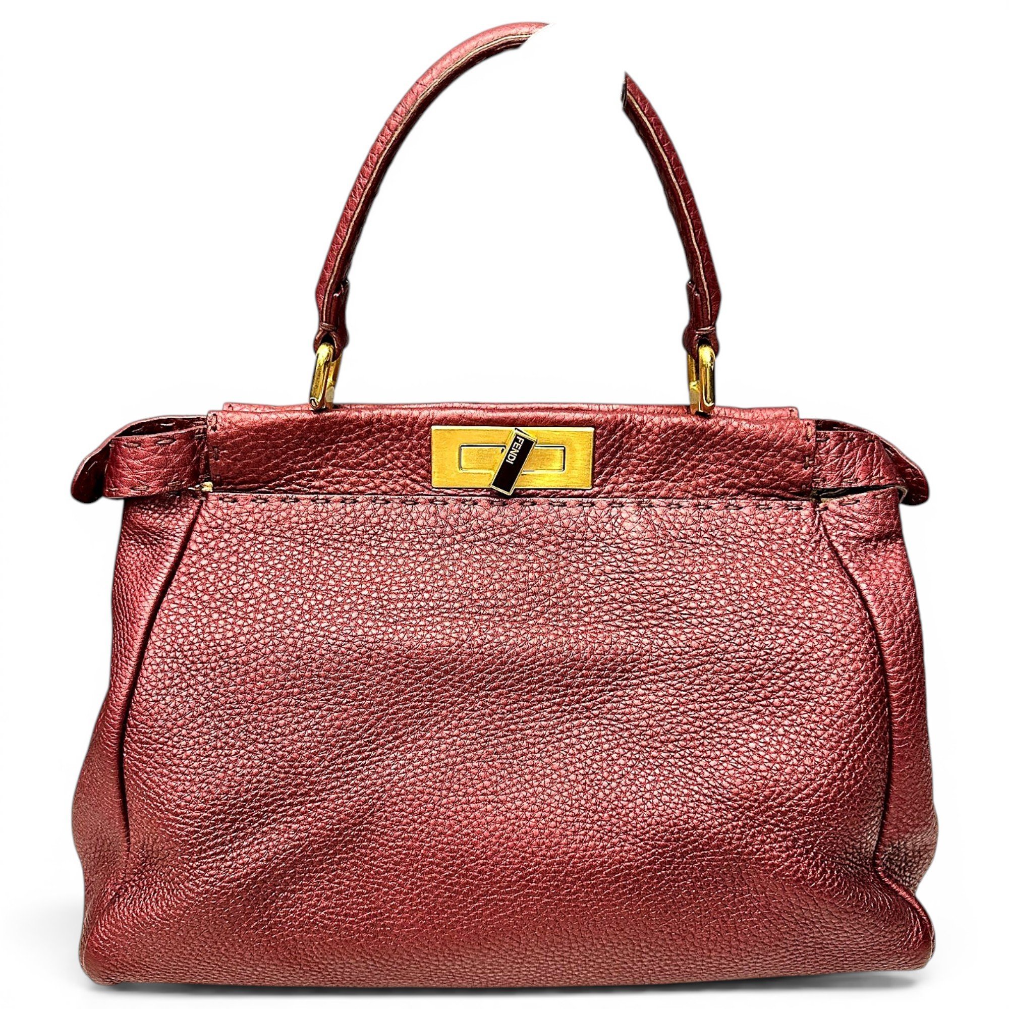 Peekaboo leather handbag