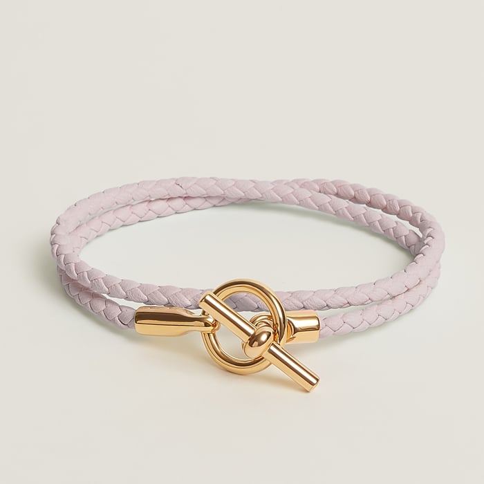 Mauve Pâle Glenan Double Tour Bracelet
