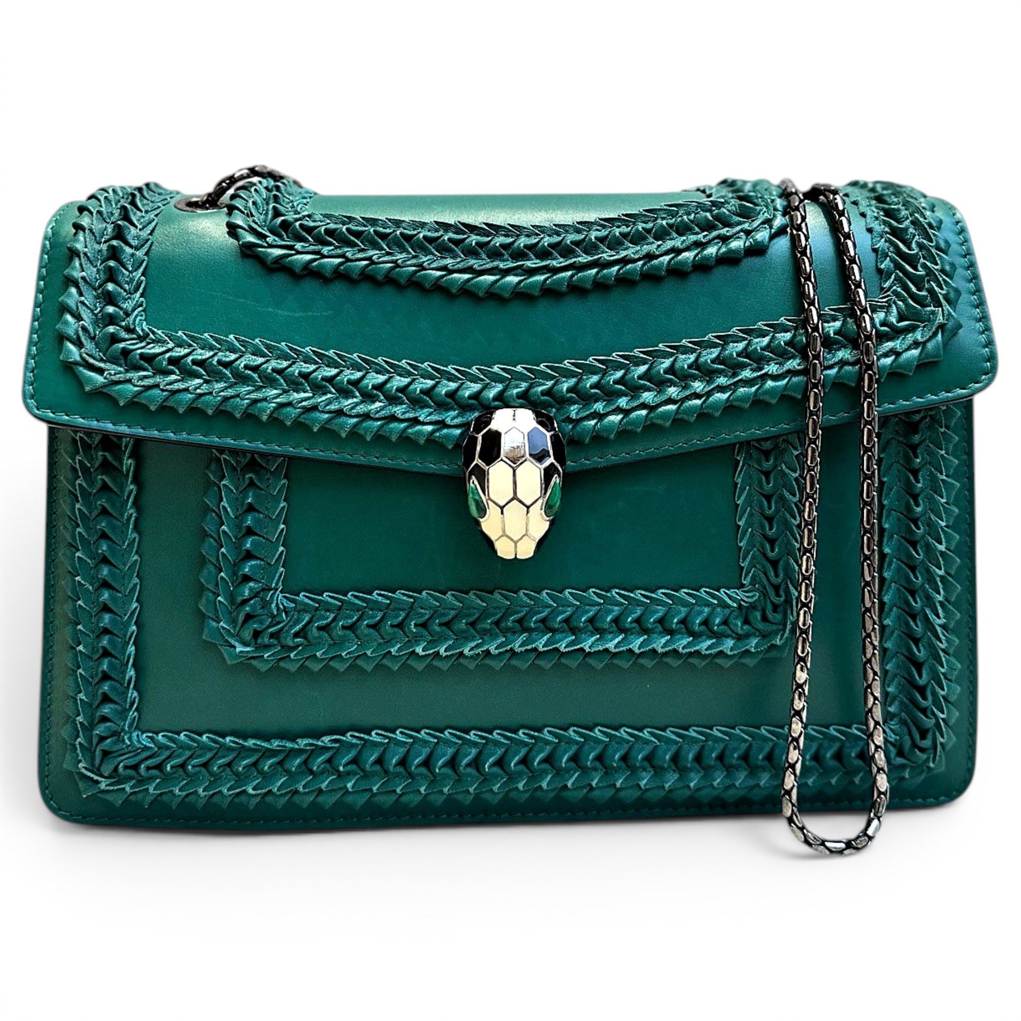 Serpenti leather handbag