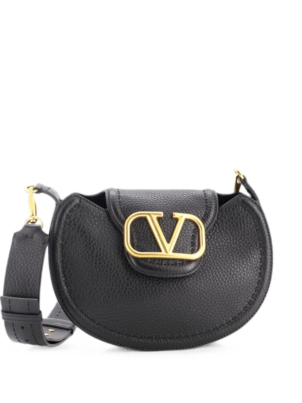 VLogo Saddle Leather Medium crossbody bag