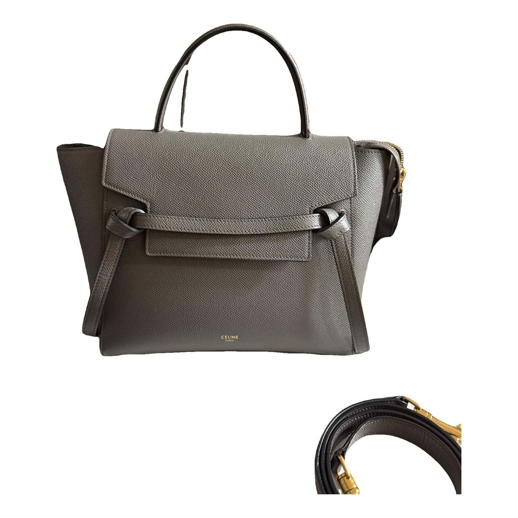 Belt leather handbag