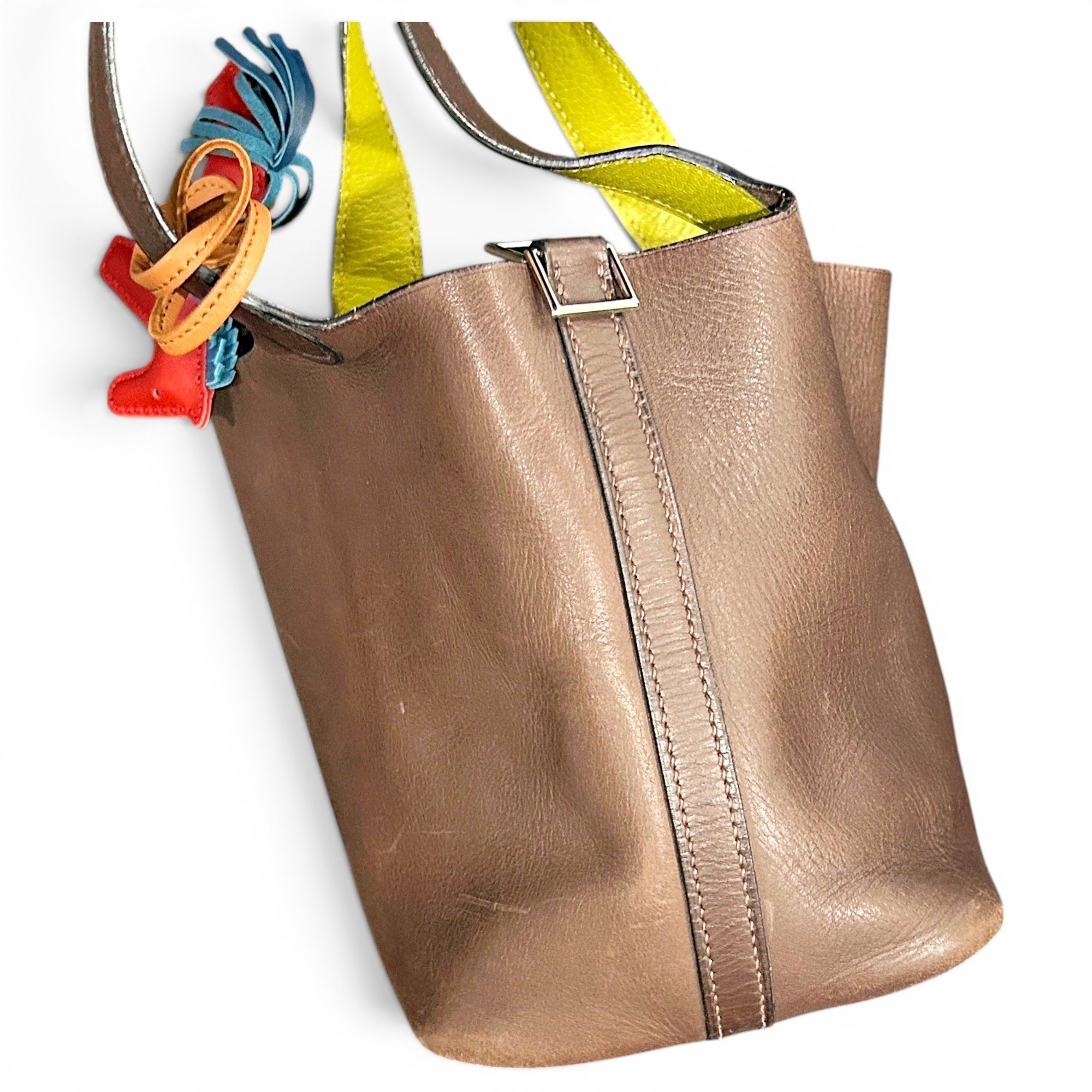 Picotin leather tote