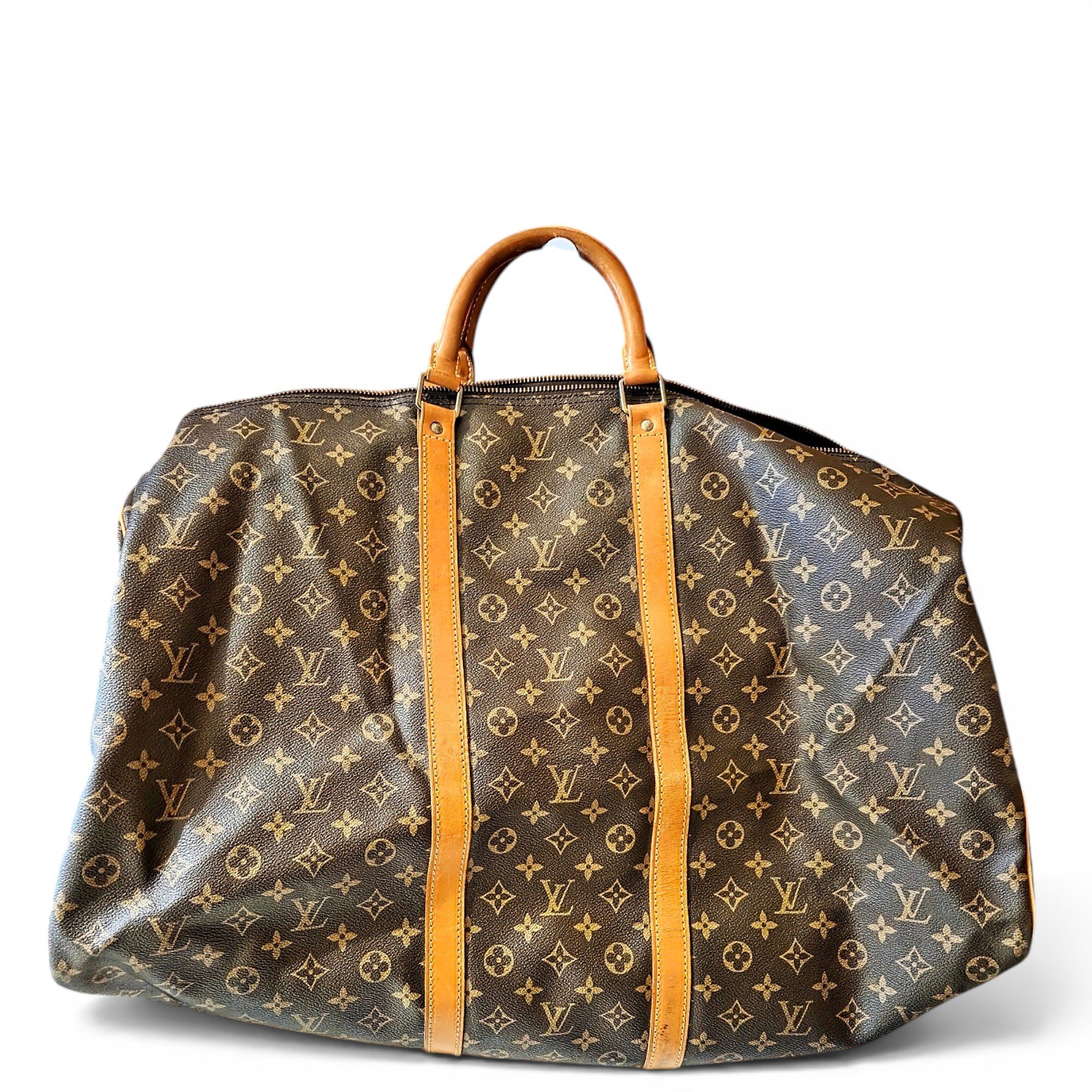Keepall leather travel bag
