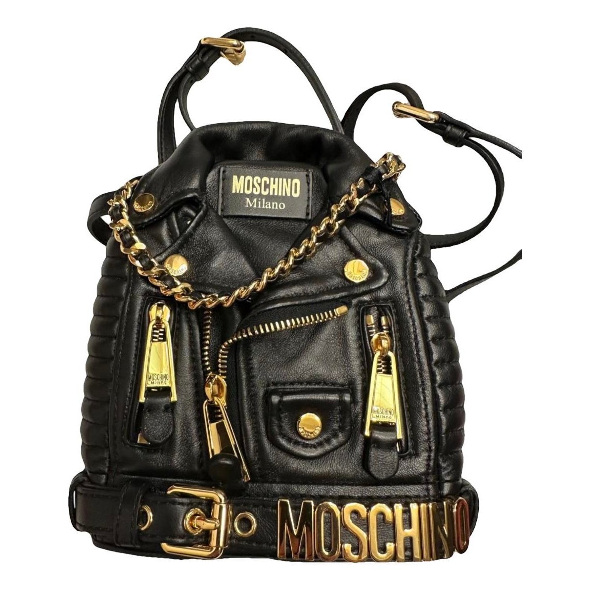 Moschino Biker leather handbag