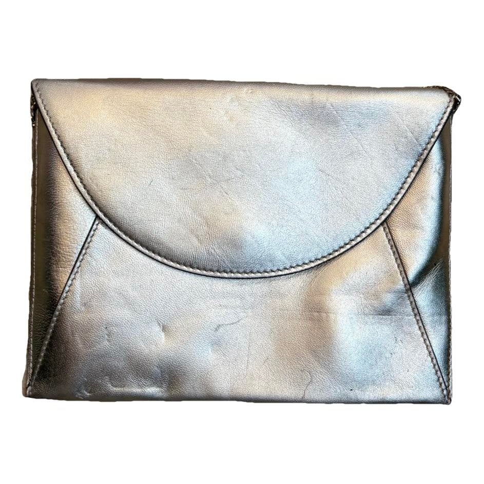 Leather clutch bag