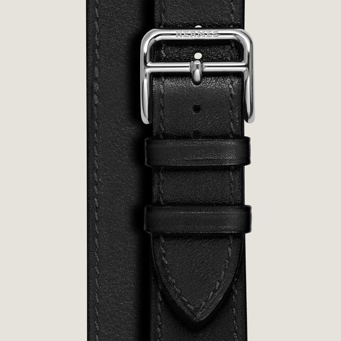 Noir Cape Cod Large Model 37 MM Double Tour Watch Strap