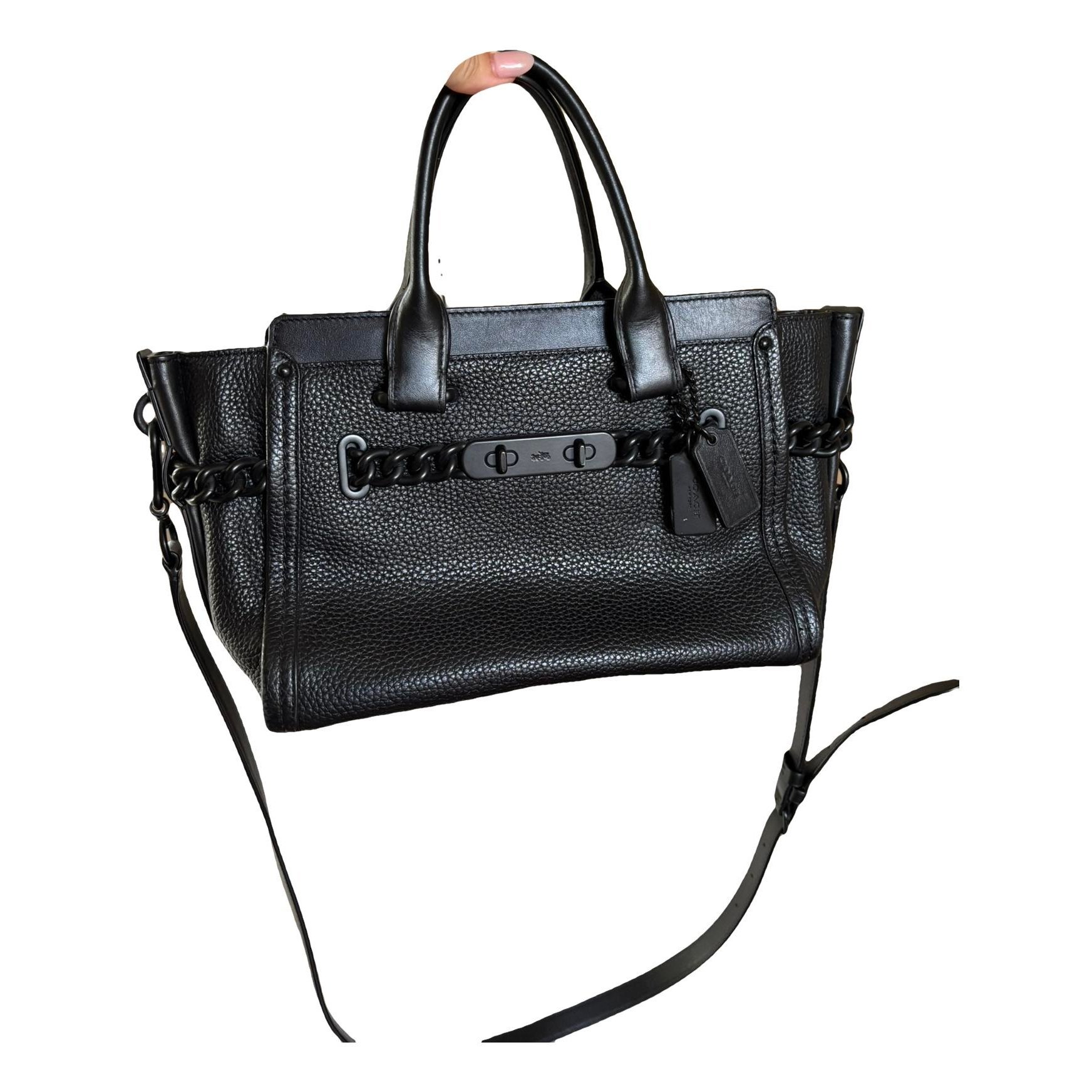 Leather tote