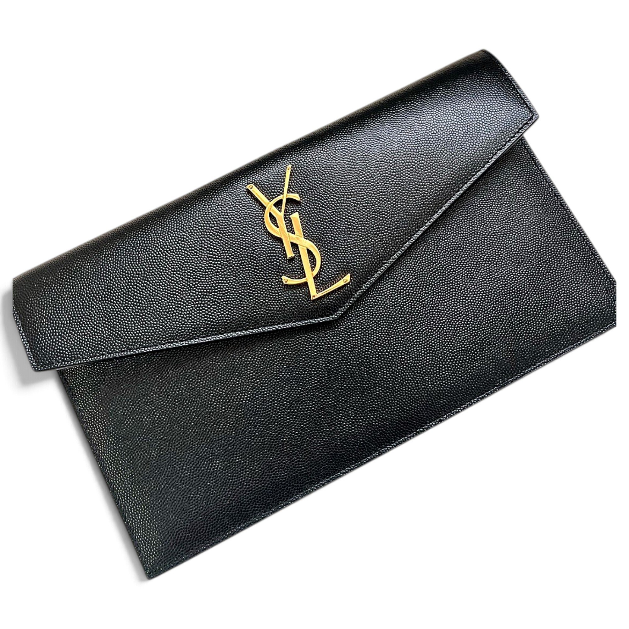 Uptown leather clutch bag