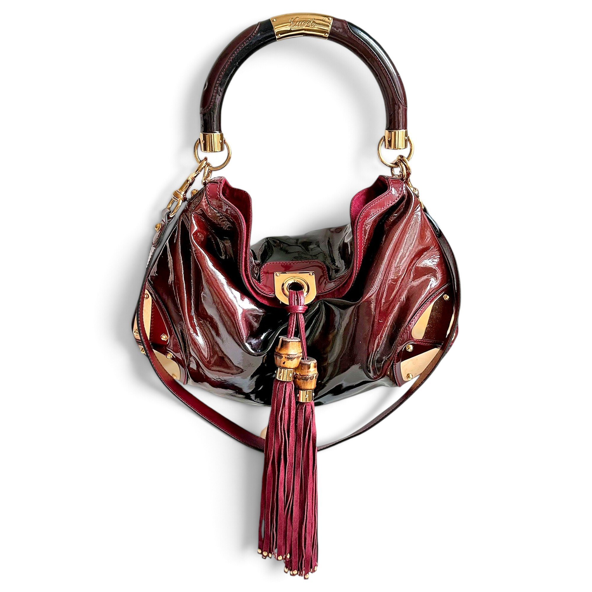 Gucci Indy patent leather handbag