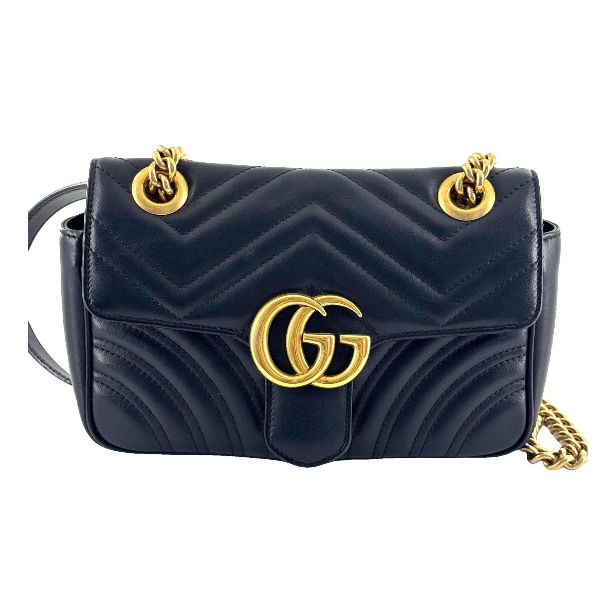 GG Marmont Flap leather crossbody bag