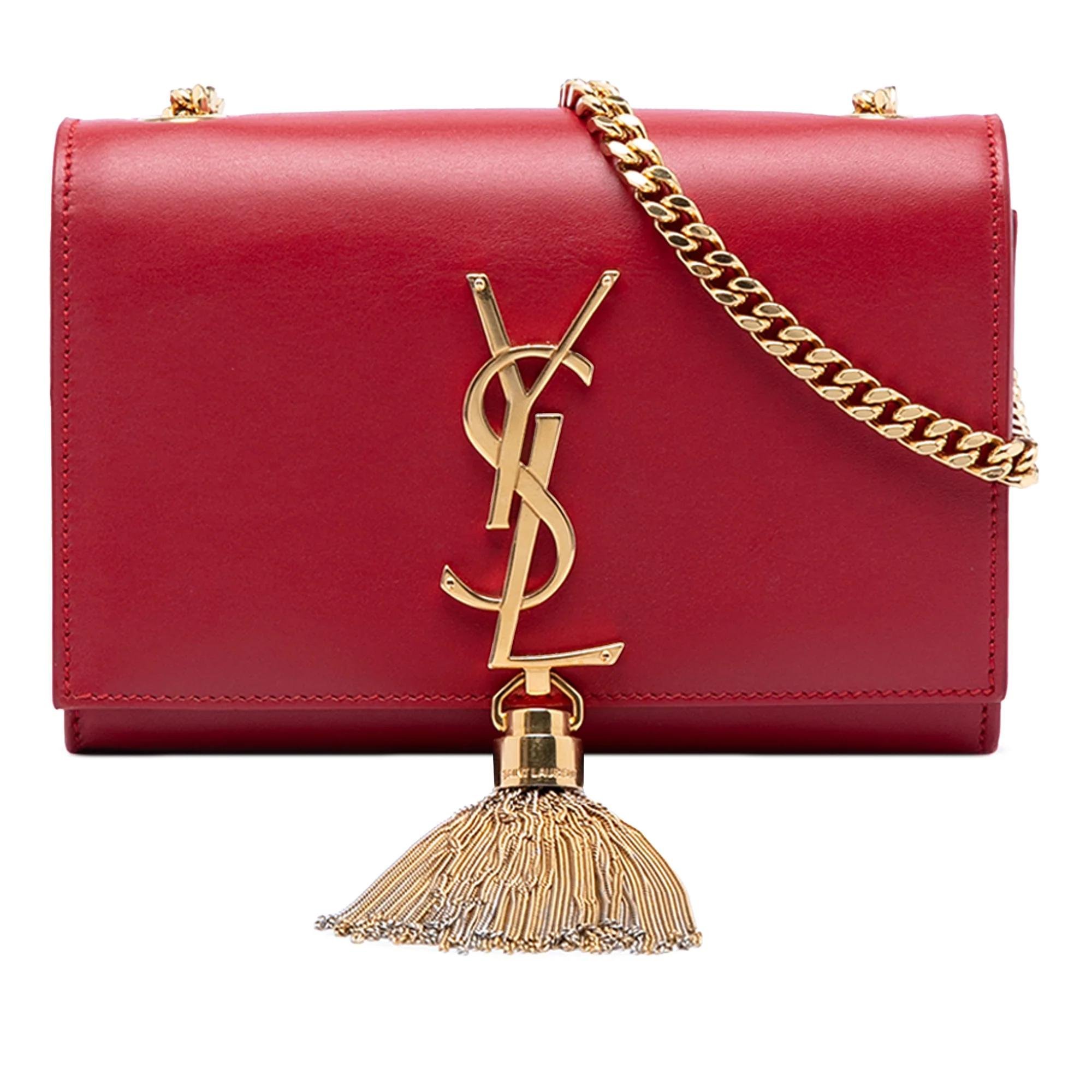 Saint Laurent Kate monogramme pony-style calfskin handbag