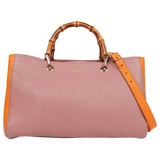 Bamboo Shopper leather handbag