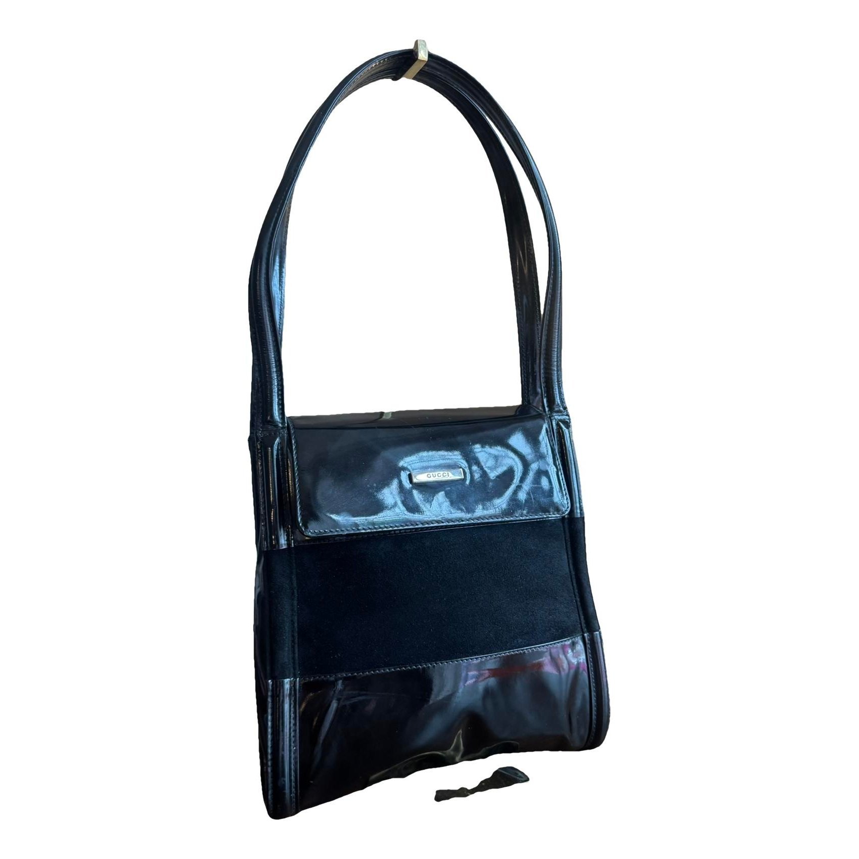 Patent leather handbag
