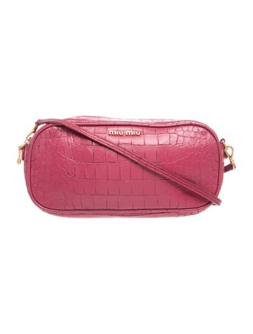 Embossed Leather Crossbody Bag
