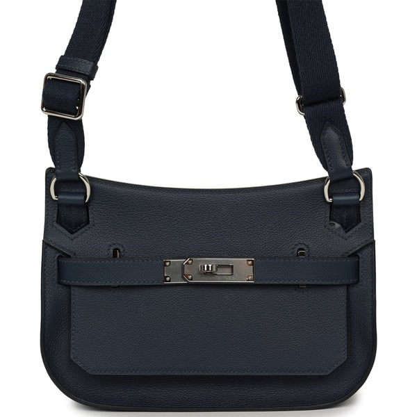 Hermes Hermes Mini Jypsiere Bleu Abysse Evercolor Palladium Hardware
