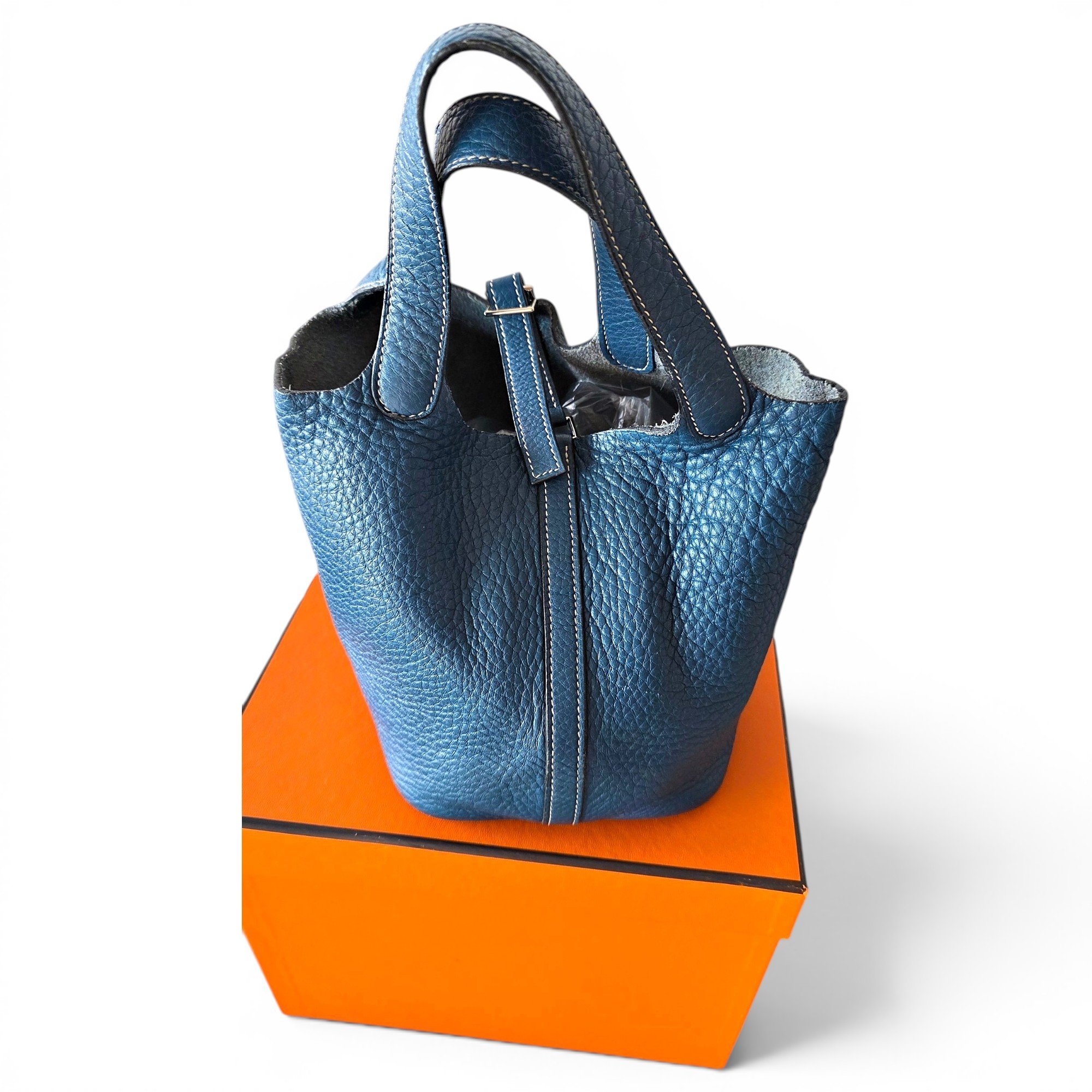 Hermes Picotin 18 Handbag Toile Jean 2004