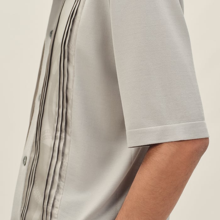 Mastic "Eperon d'Or Soie Plissee" Short-sleeve Straight Cut Shirt