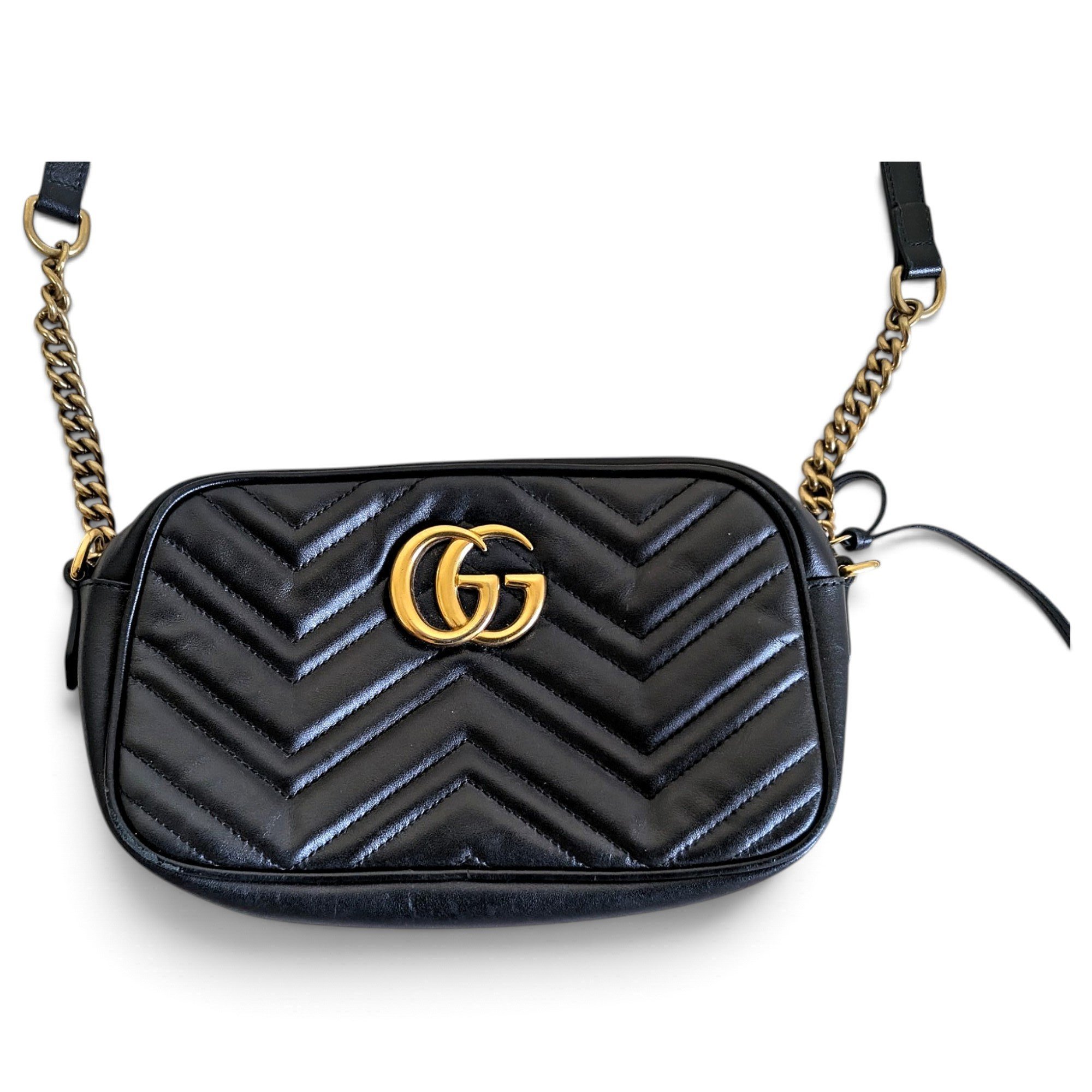 GG Marmont Zip Messenger leather crossbody bag