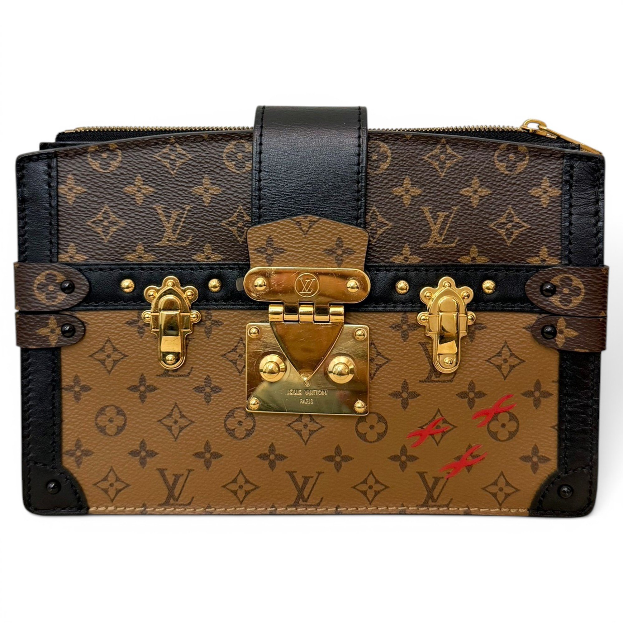 Petite Malle leather crossbody bag