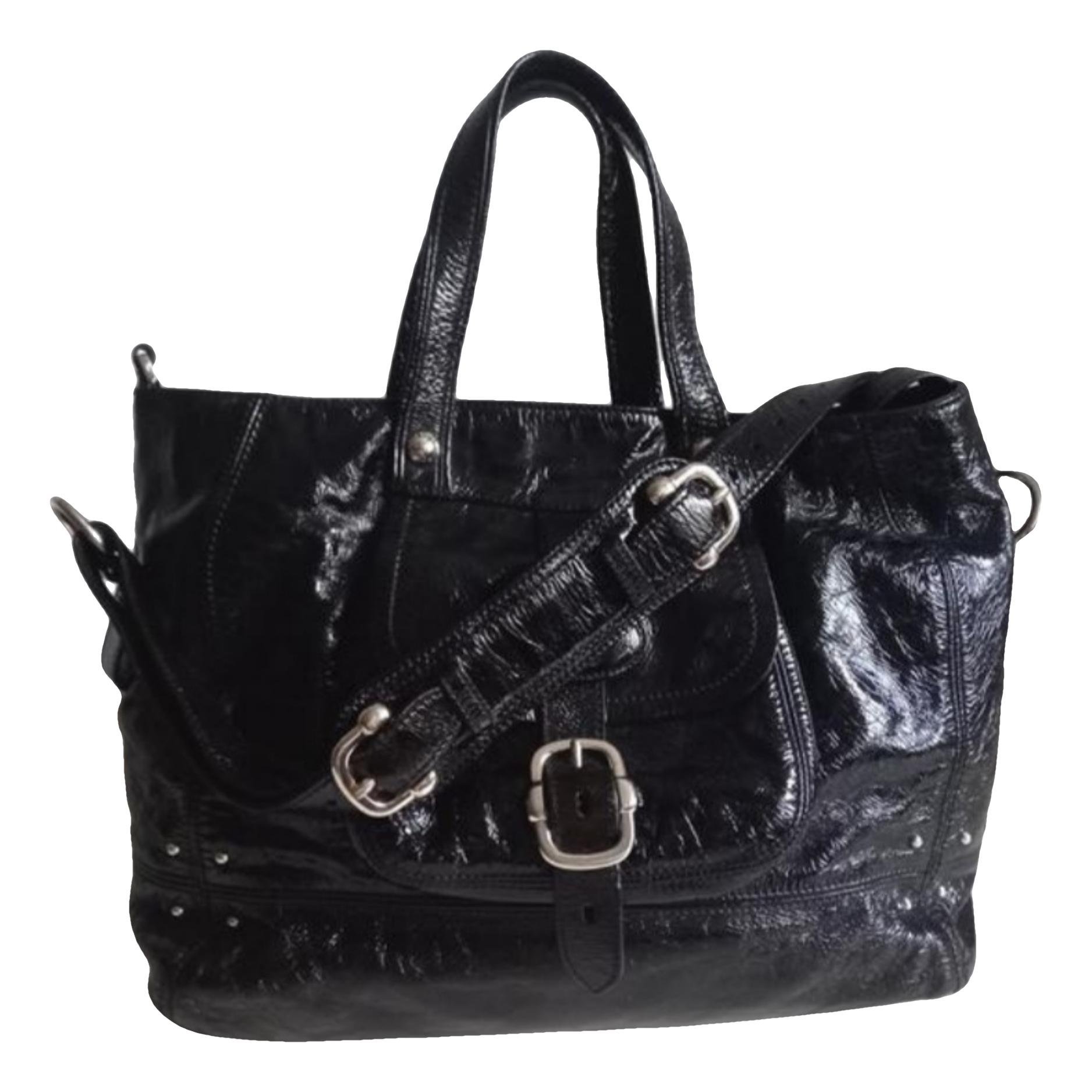 Patent leather handbag