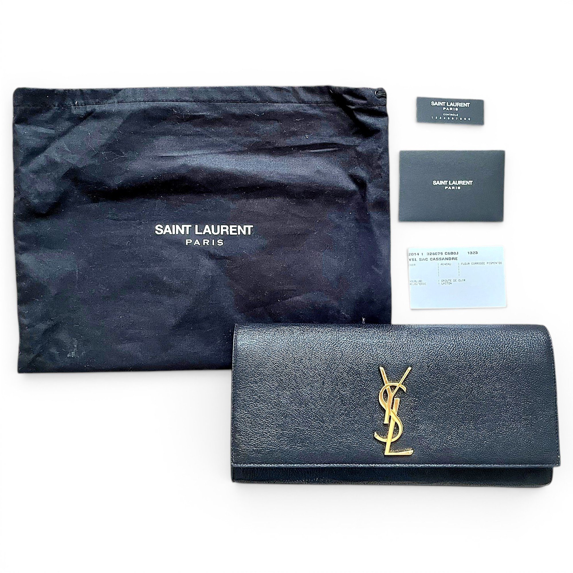 Leather clutch bag
