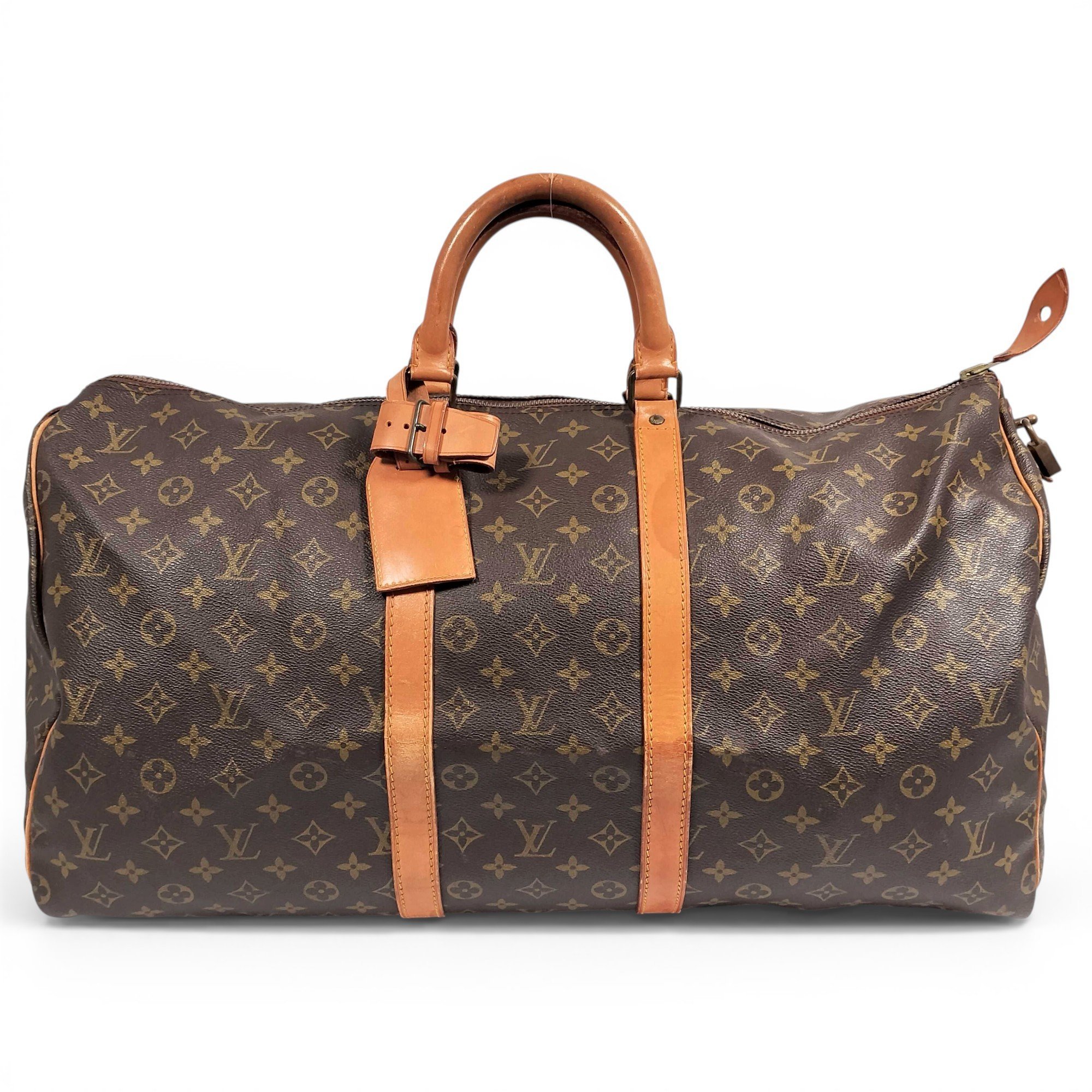 Keepall leather travel bag