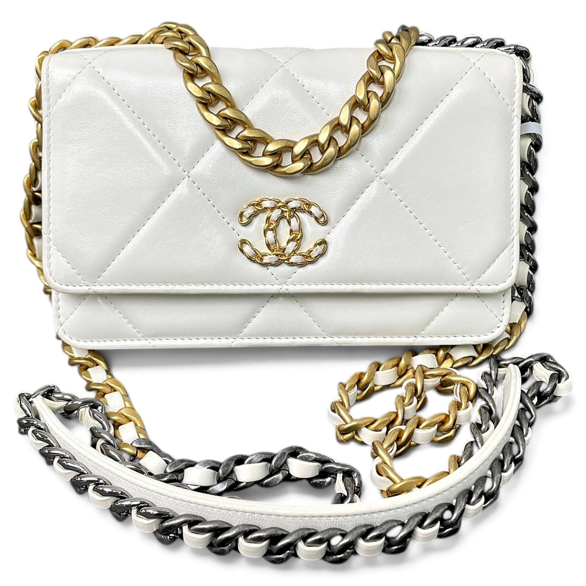 Wallet On Chain Chanel 19 leather handbag