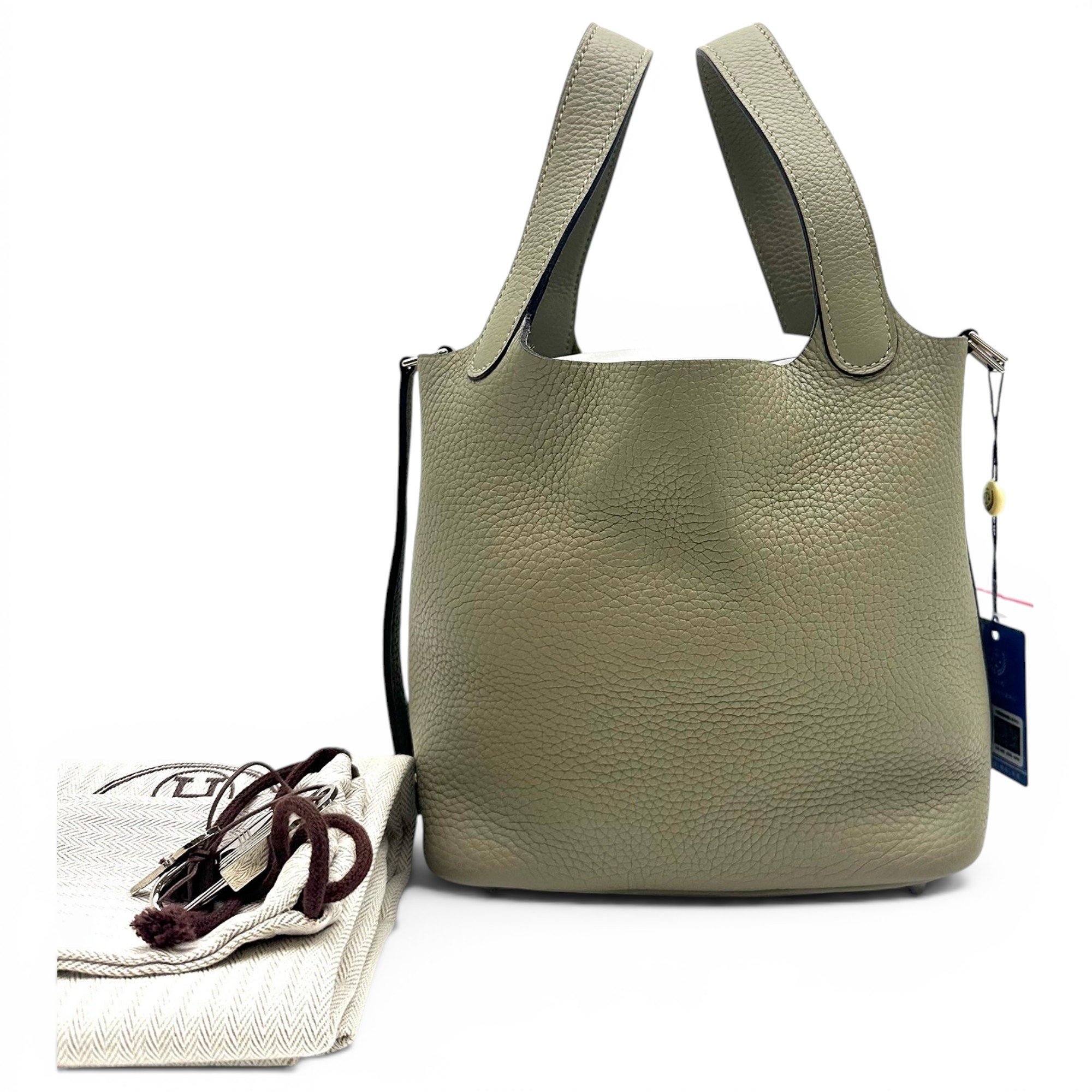 Picotin leather tote