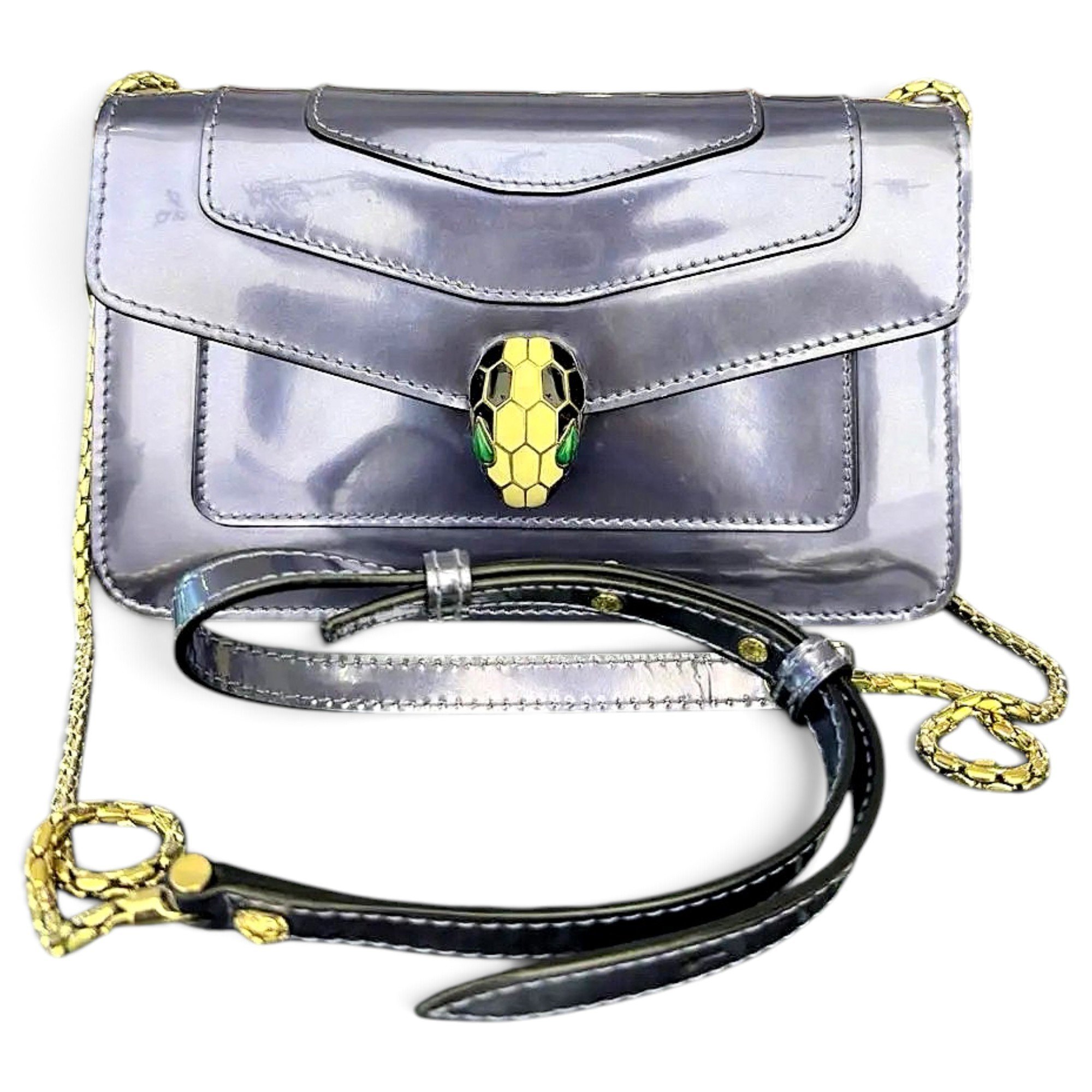 Serpenti patent leather crossbody bag