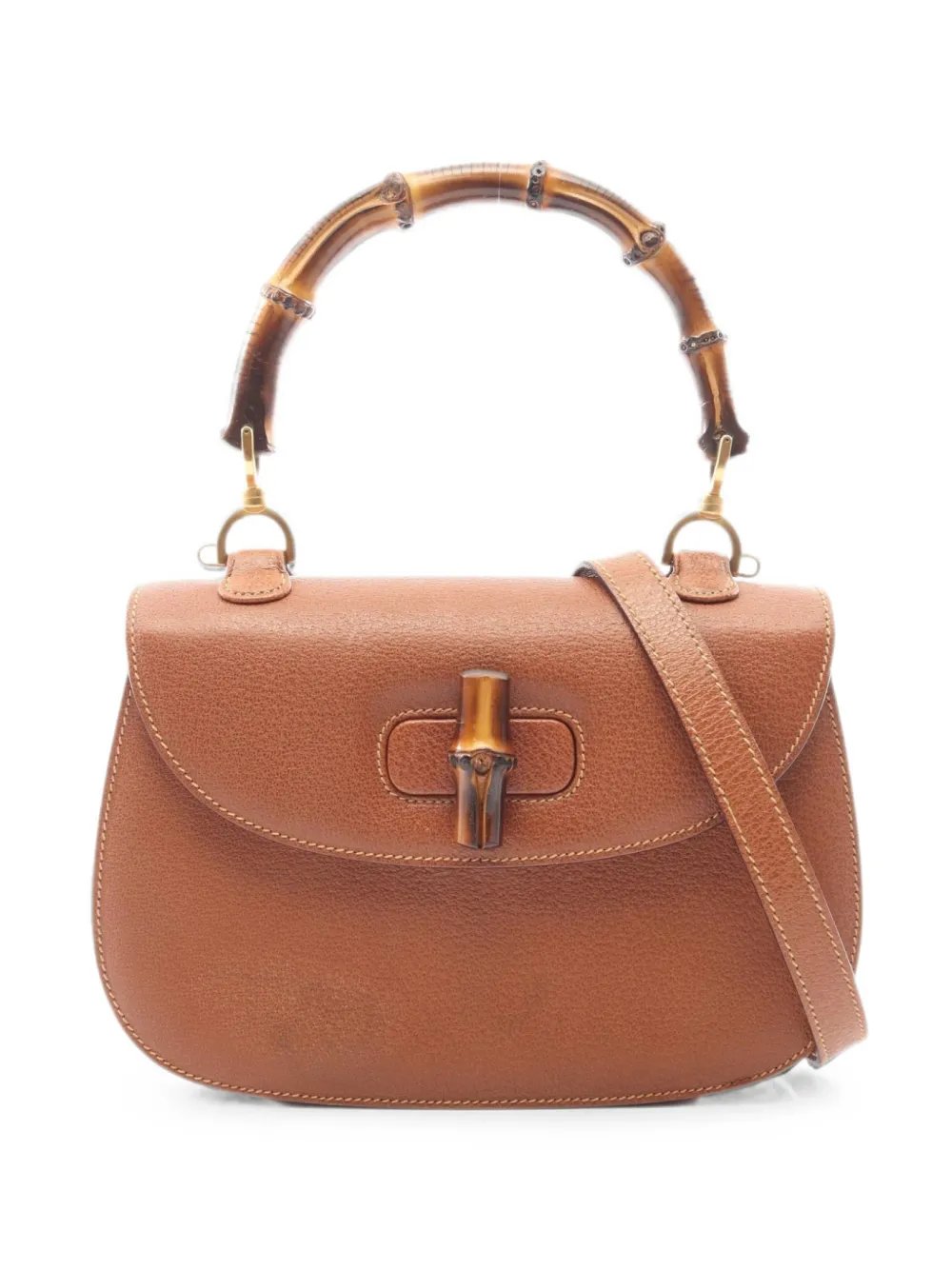 2000s Bamboo turn-lock tote bag