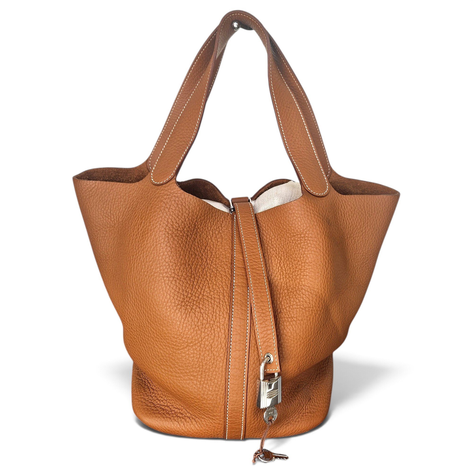 Picotin leather tote