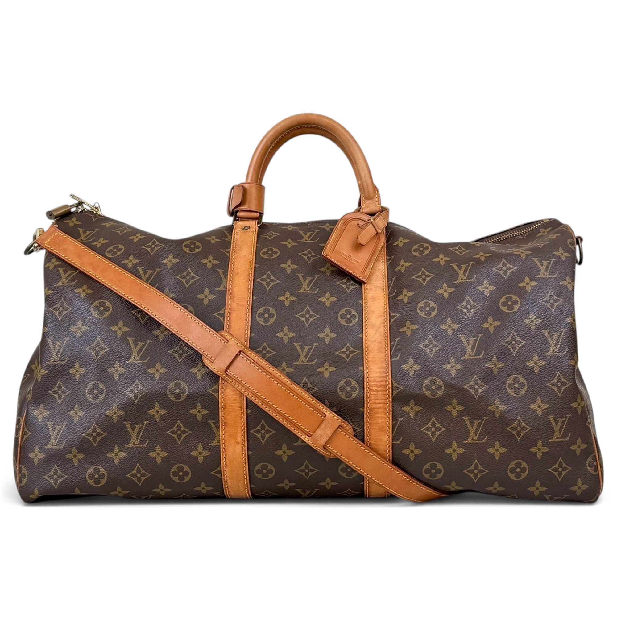 Keepall leather travel bag