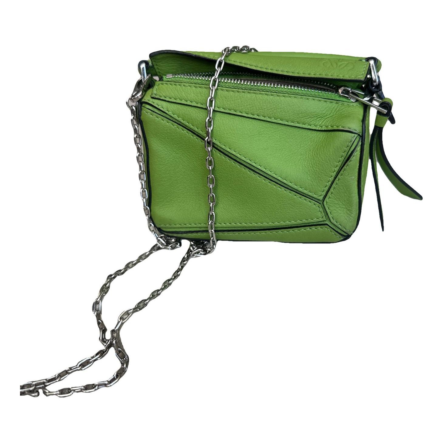Puzzle leather handbag
