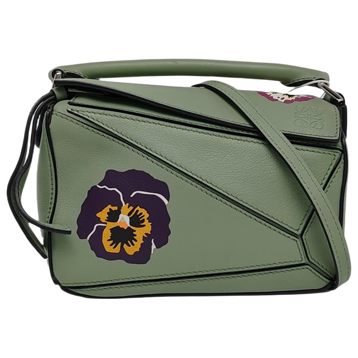 Puzzle leather mini bag