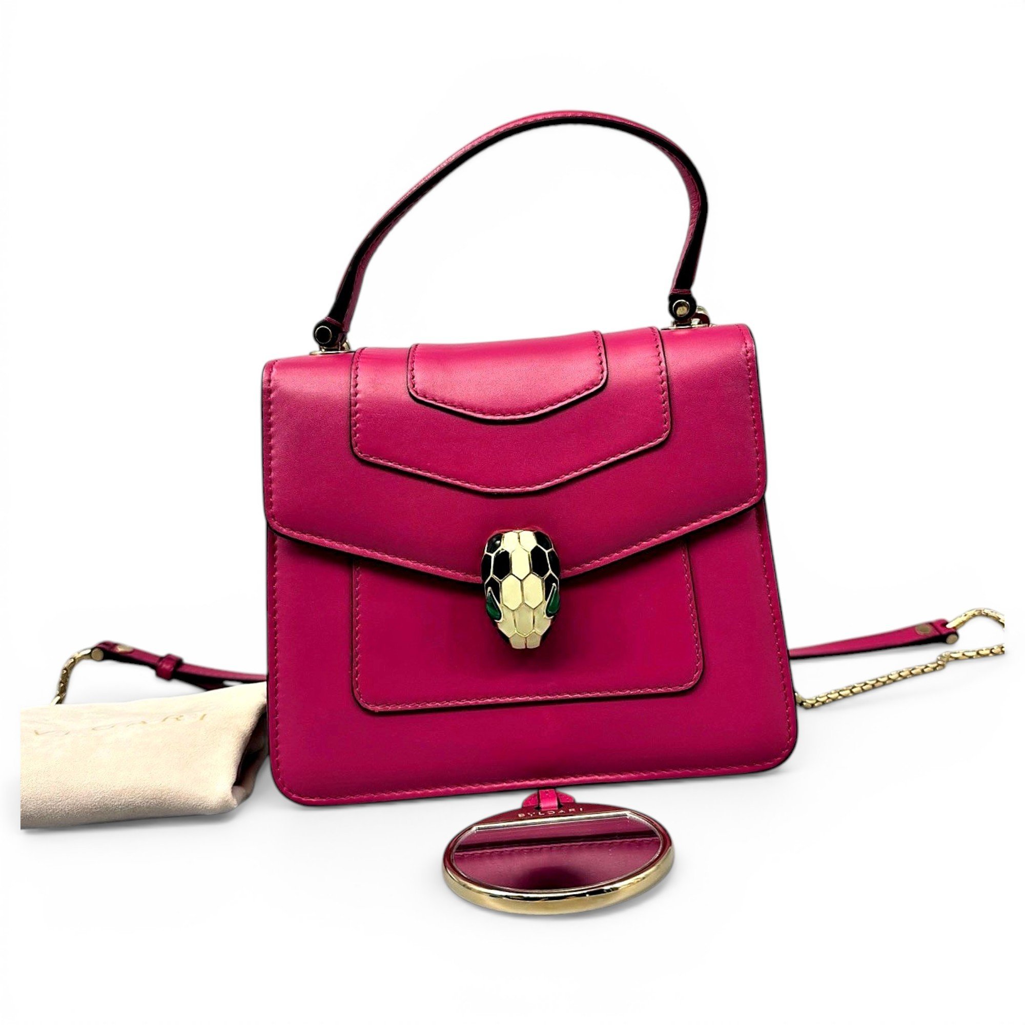Serpenti leather handbag
