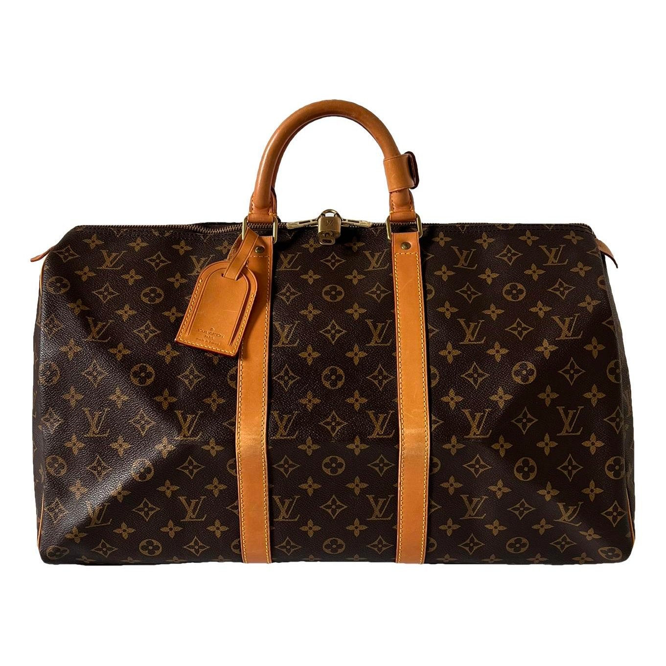 Keepall leather travel bag