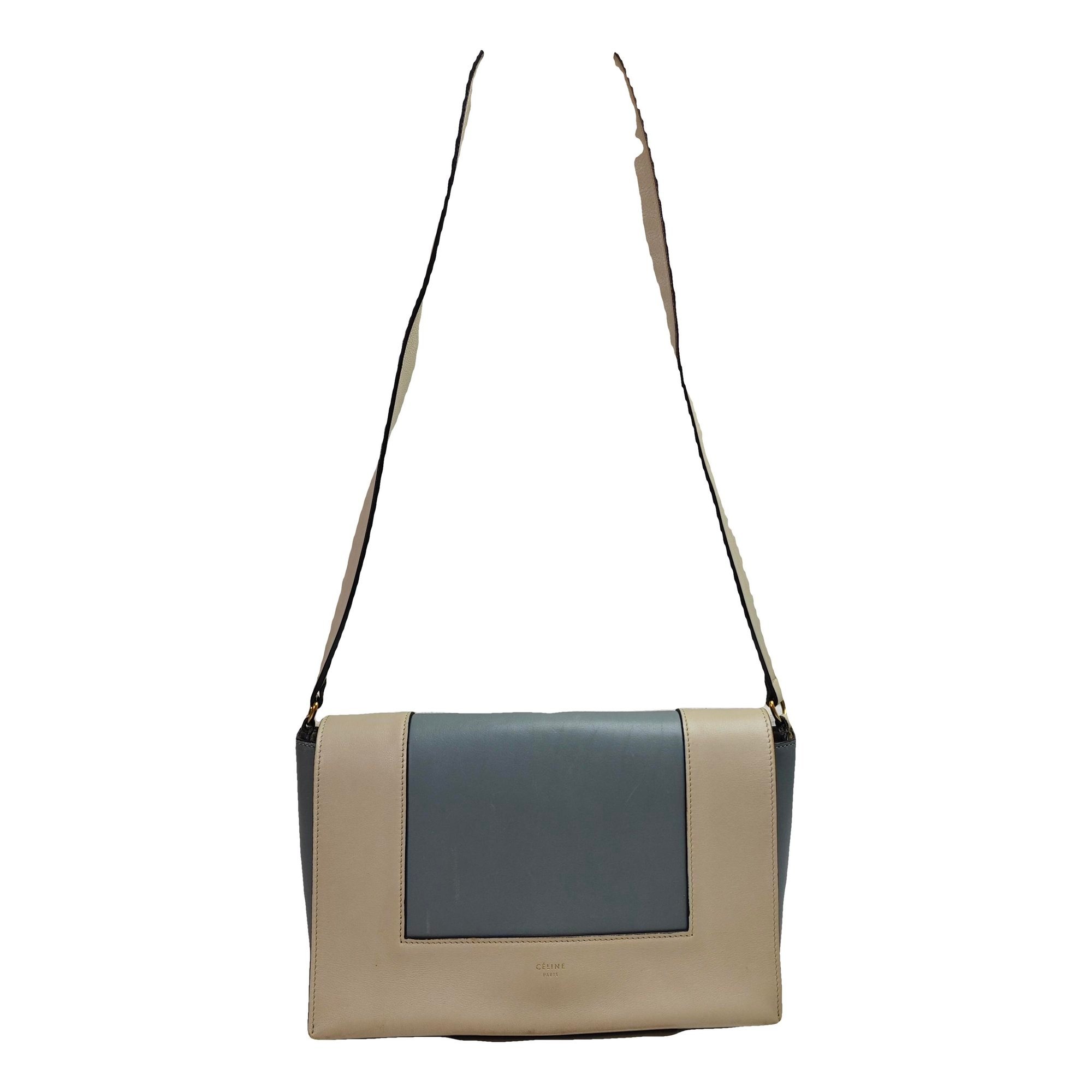 Frame leather handbag
