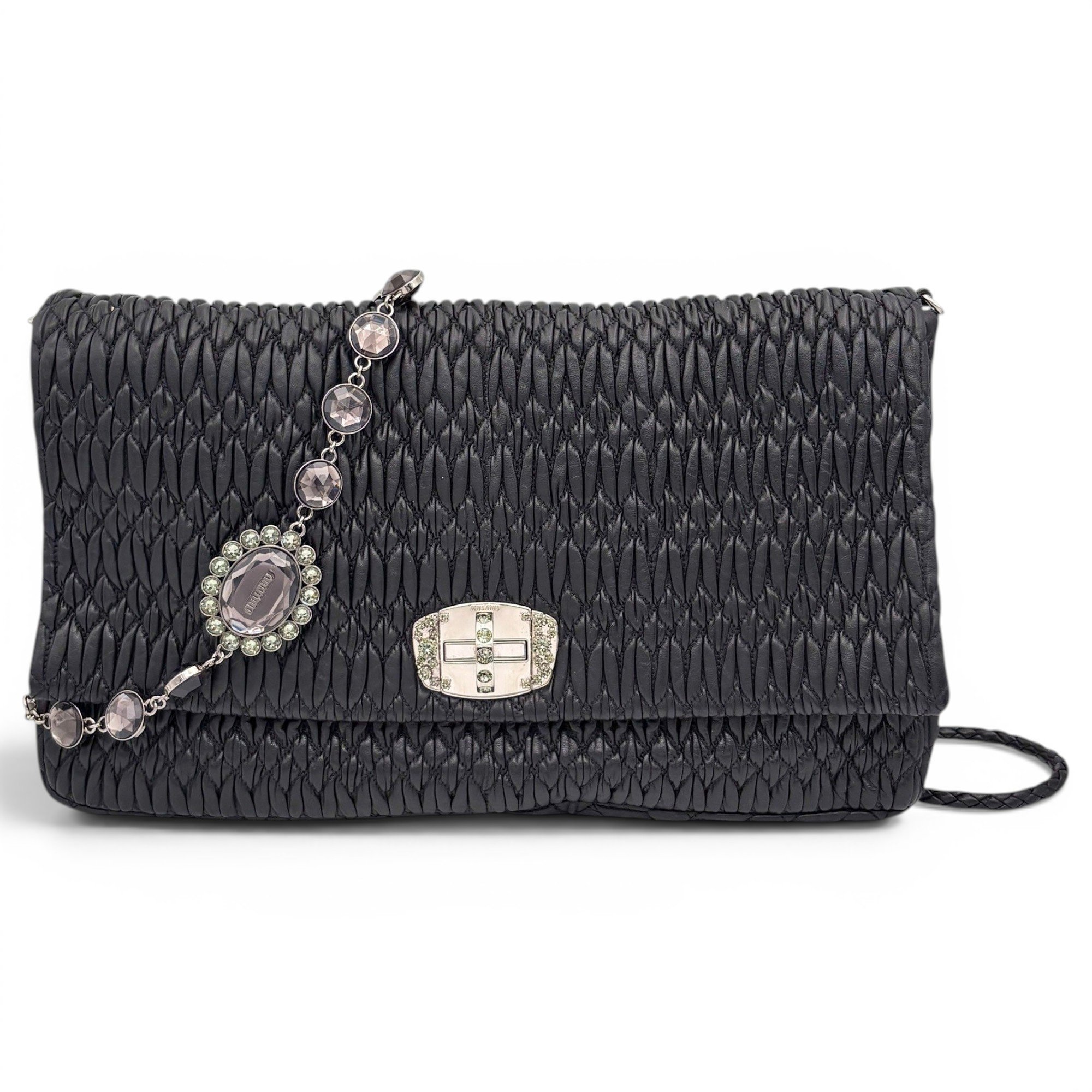Miu Miu Matelassé pony-style calfskin handbag