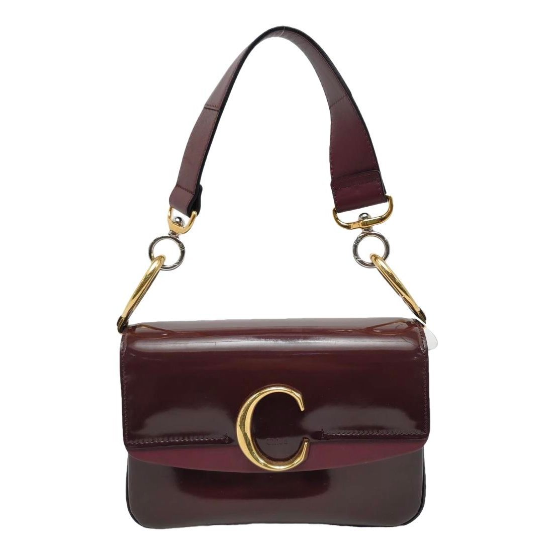 C patent leather handbag