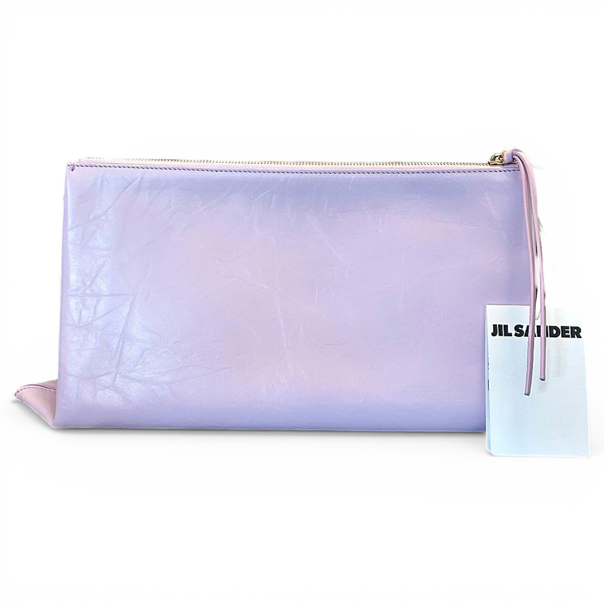 Leather clutch bag