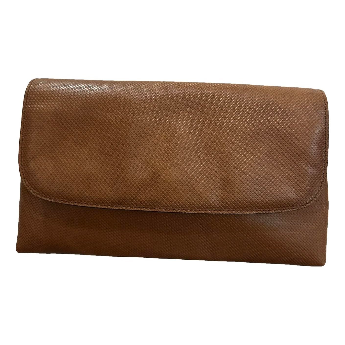 Leather clutch bag