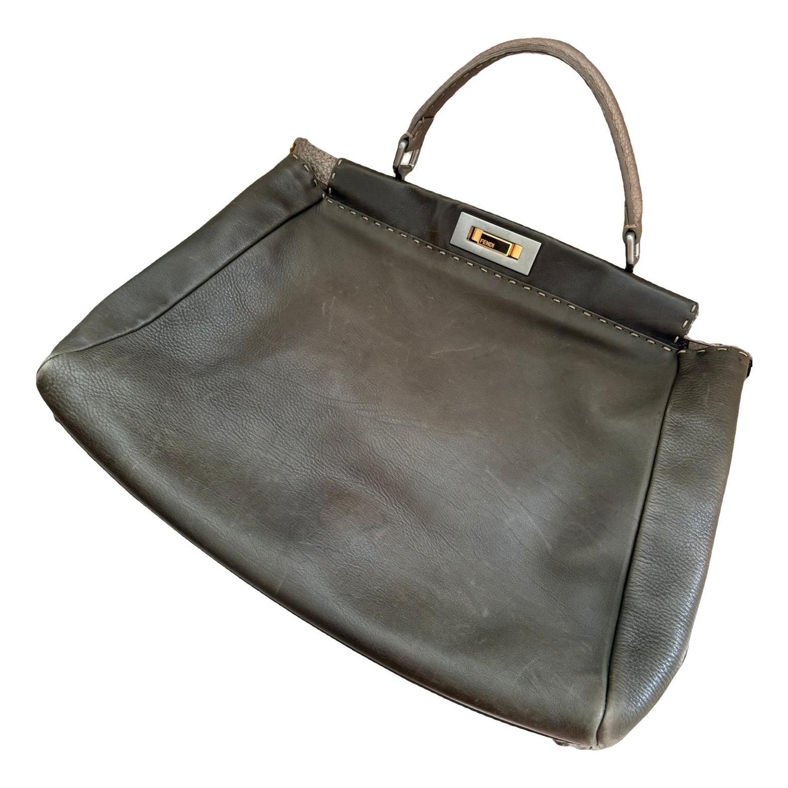 Peekaboo leather handbag