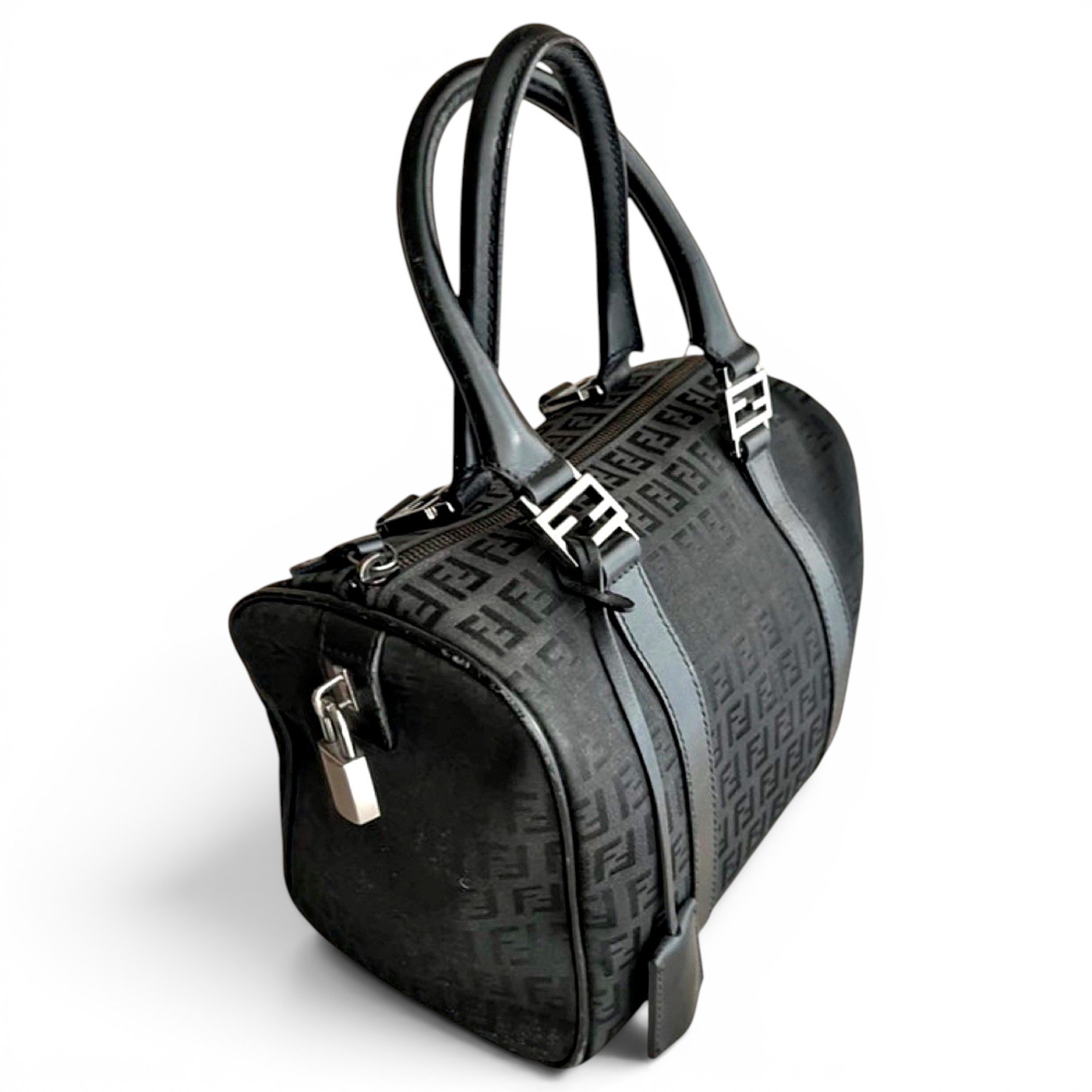 Fendi Forever Bauletto cloth bowling bag