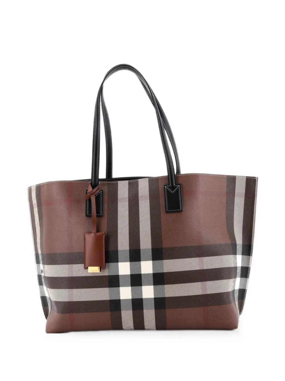 Open Check E-Canvas Large tote bag