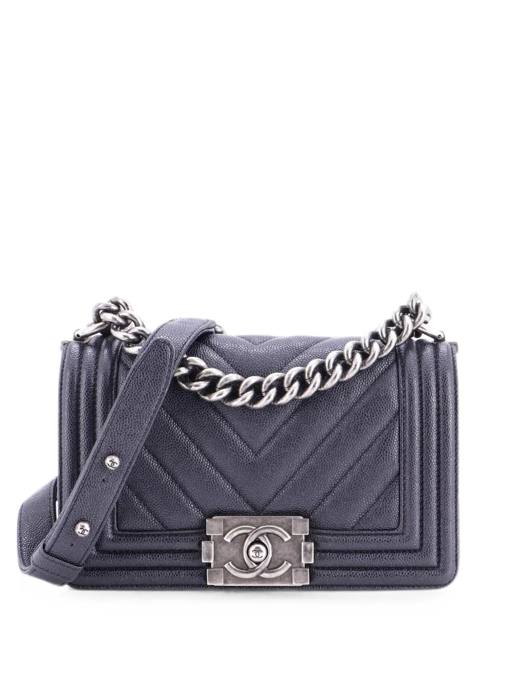 Boy Flap Bag Chevron Caviar Small crossbody bag