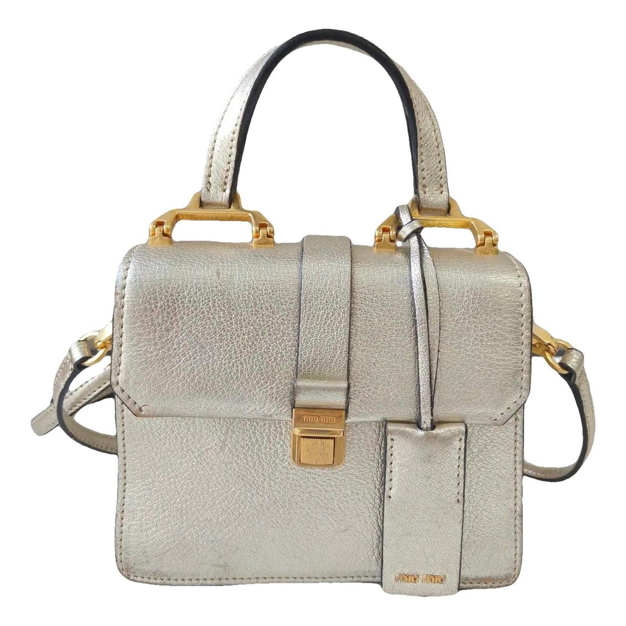 Madras leather handbag