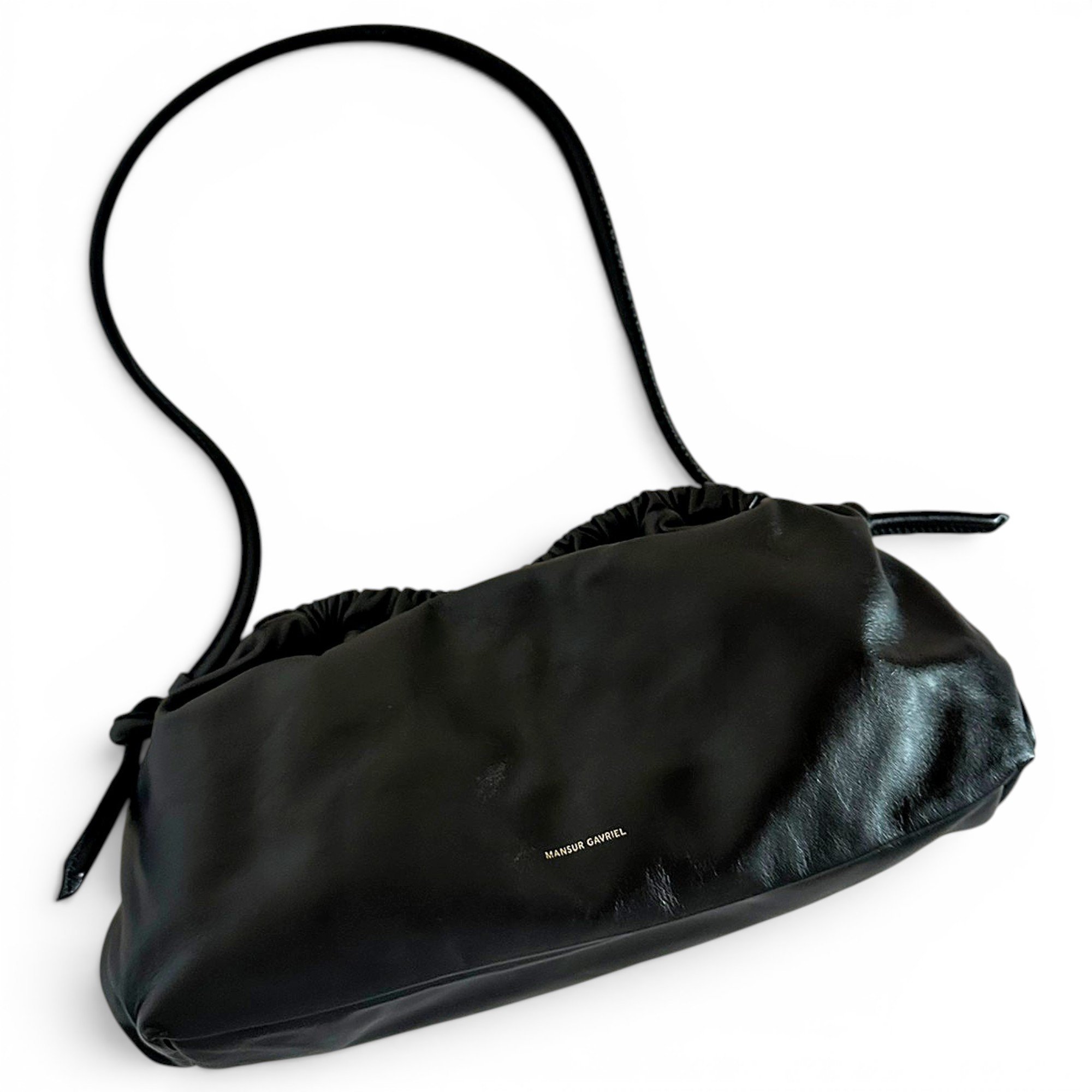 Cloud leather clutch bag